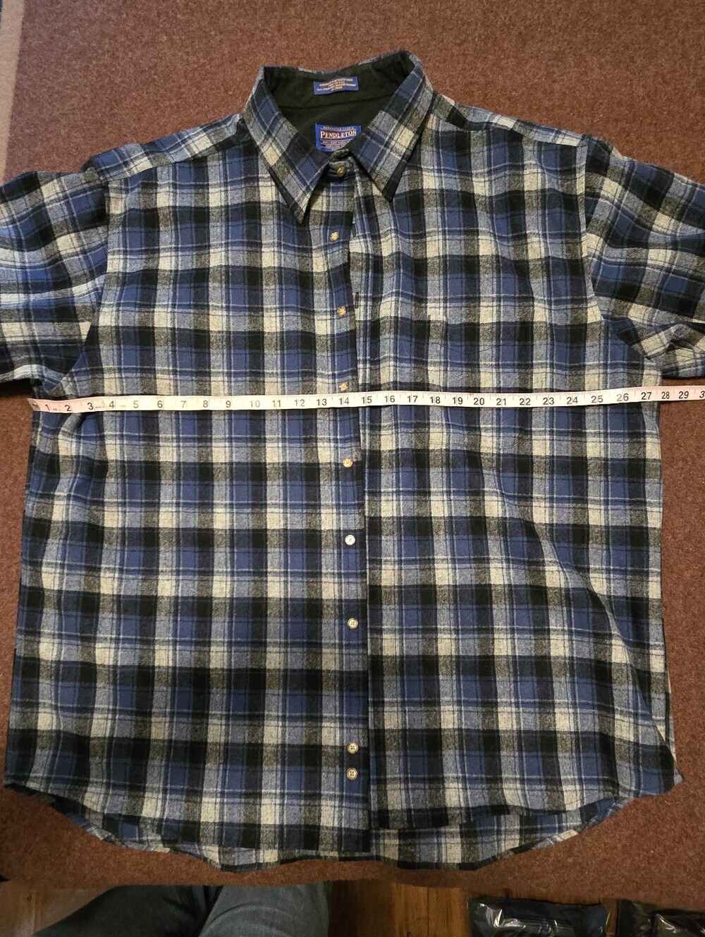 Pendleton Rn 29685 Blue Plaid Size XXL Y2k Excellent Condition - Picture 5 of 10